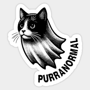 Purranormal Paranormal Cat Halloween Sticker